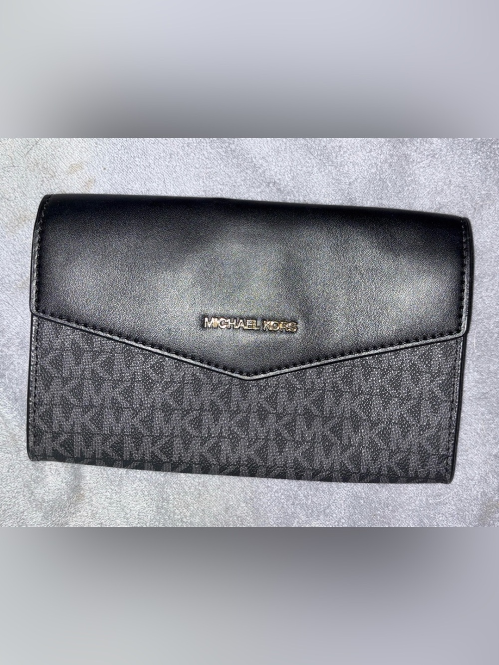 Michael Kors Black Signature MK Envelope Clutch